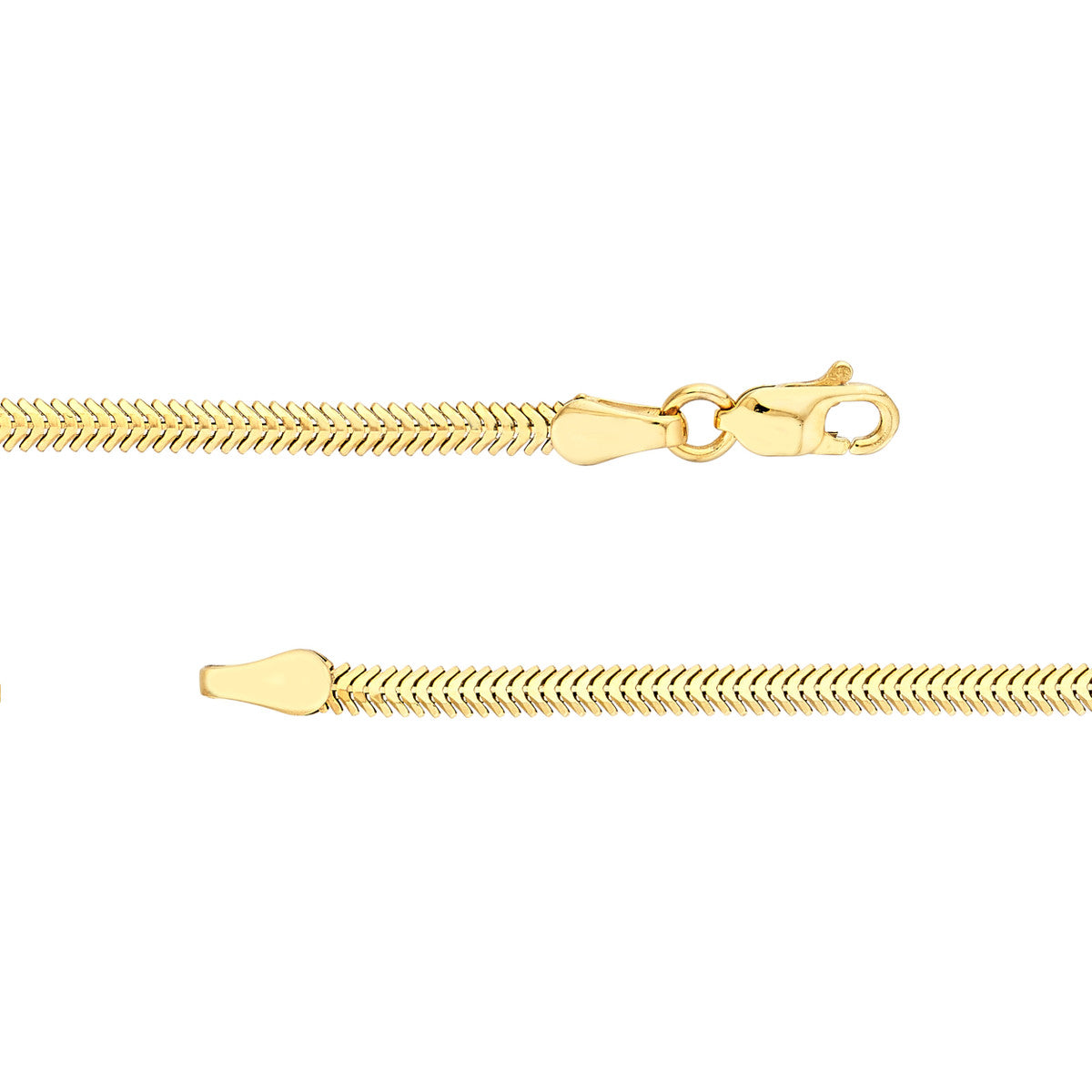 Diamond Circle Station Snake Bracelet 14K Yellow Gold