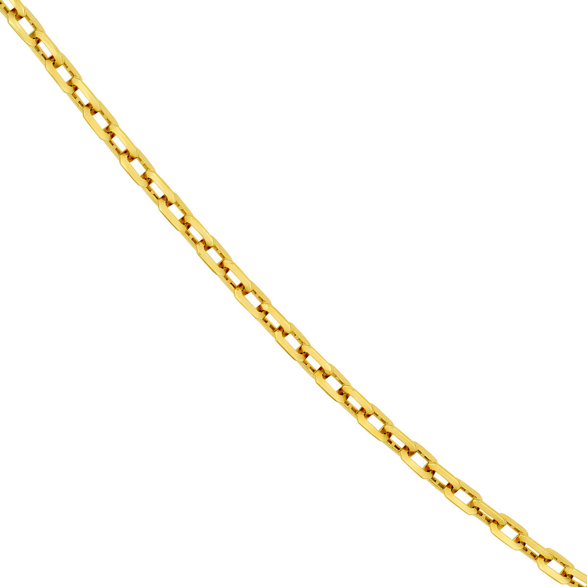 Octagon Long Link Fancy Chain 14K Gold