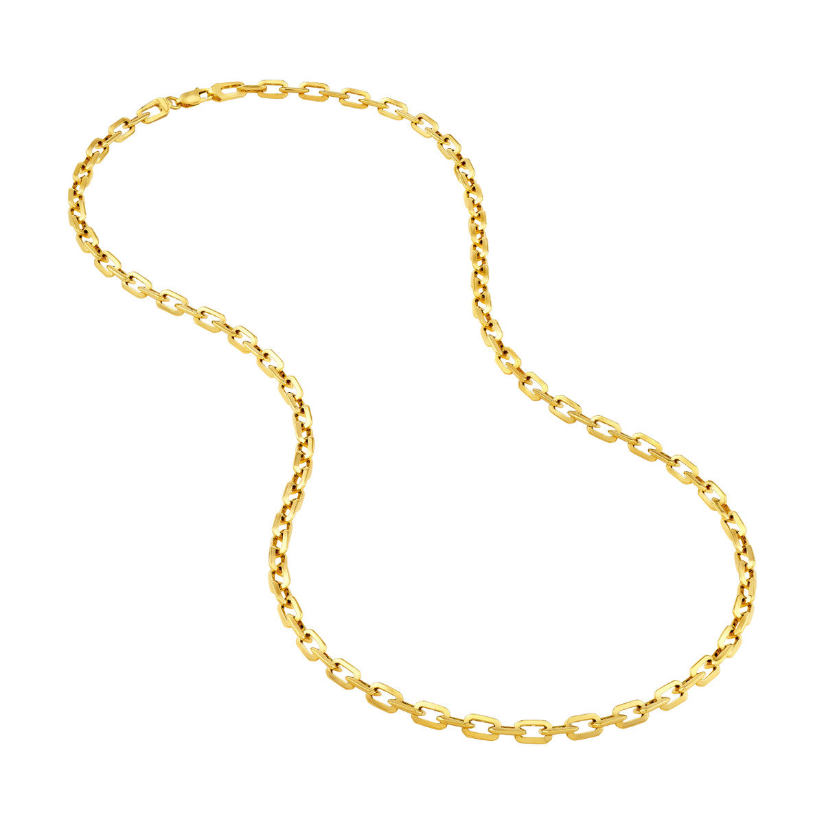 Octagon Long Link Fancy Chain 14K Gold