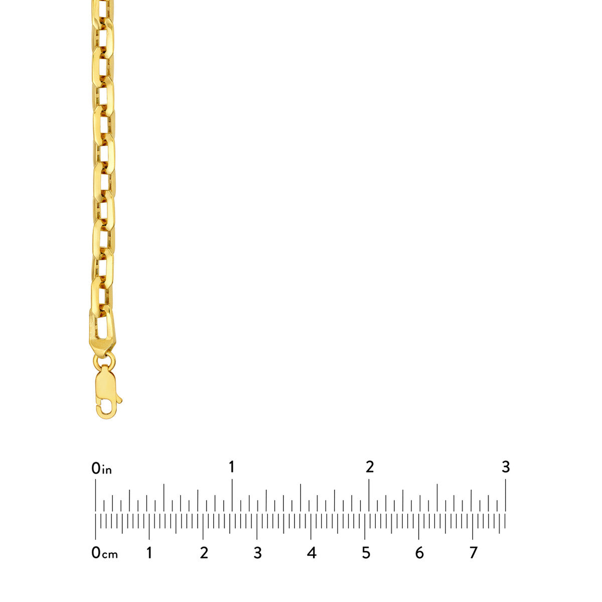 Octagon Long Link Fancy Chain 14K Gold