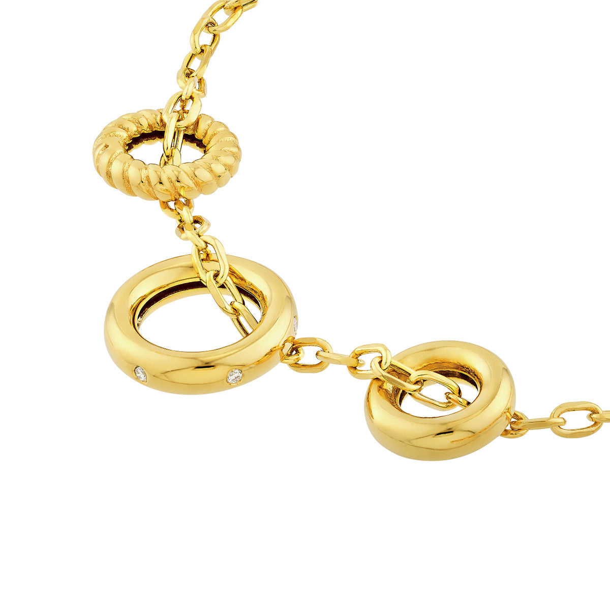 Diamond Circle Trio Necklace