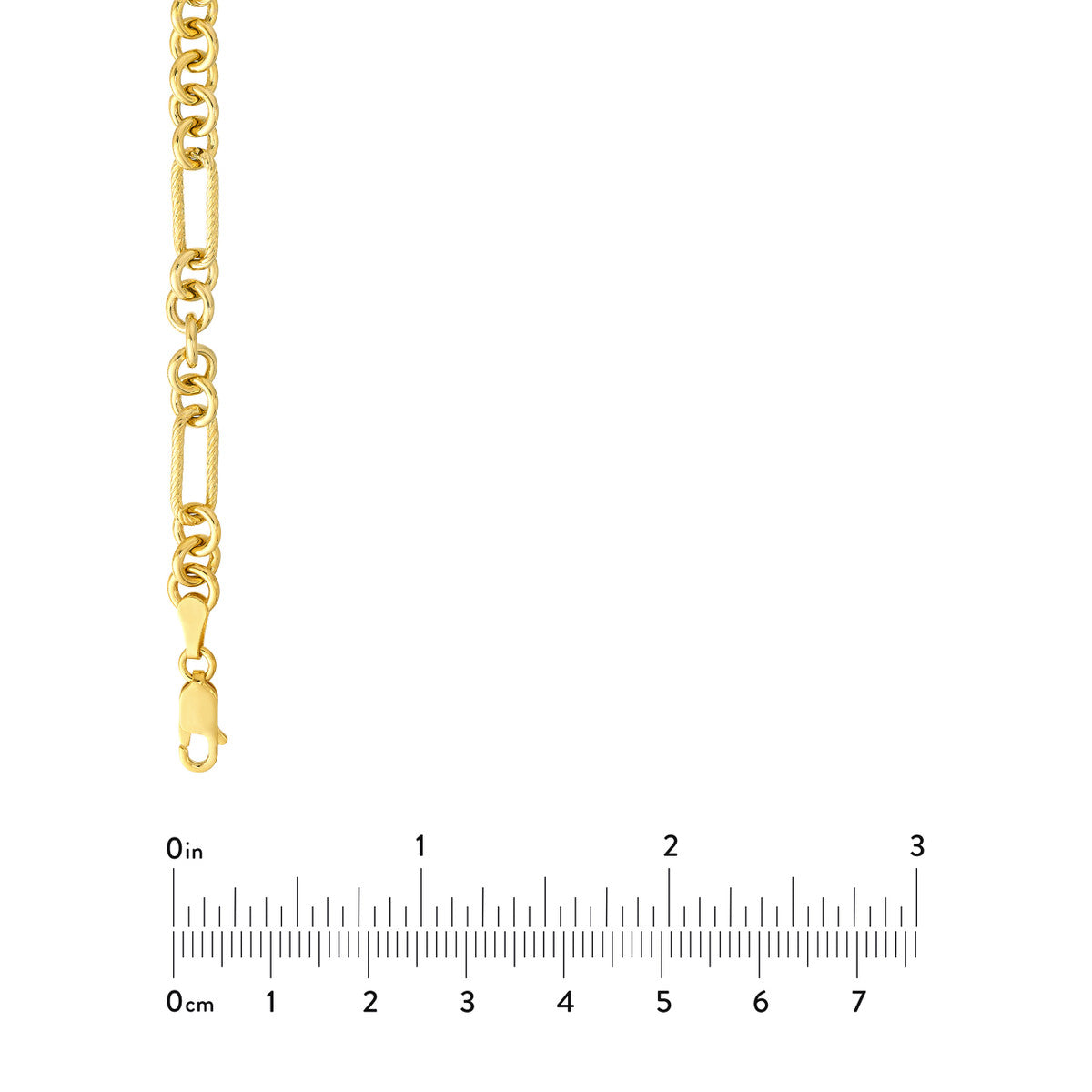 Handmade Textured Oval Rolo Necklace 14K Yellow Gold