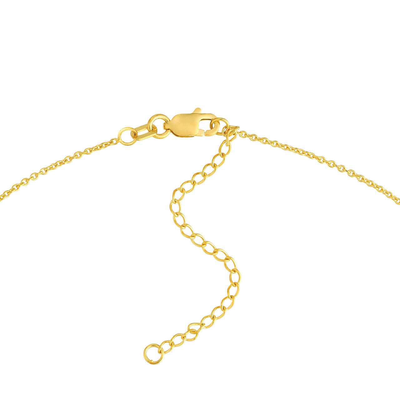 Double Oval Link Pendant Necklace 14k Yellow Gold