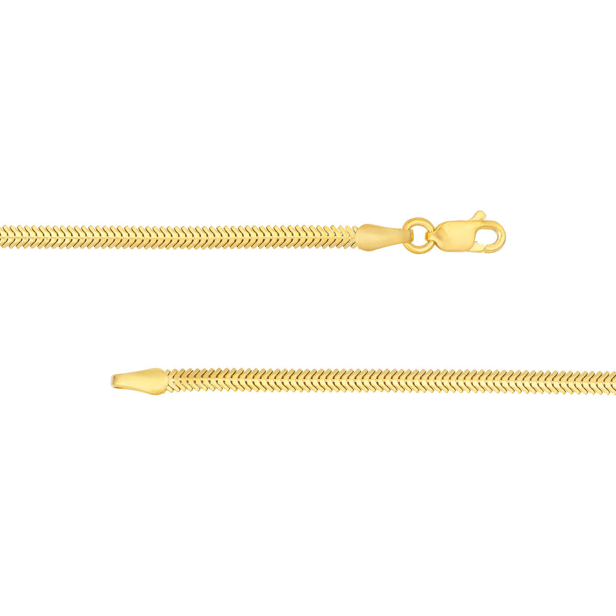 Two Tone Diamond Pendant Snake Necklace 14K Two-tone Gold