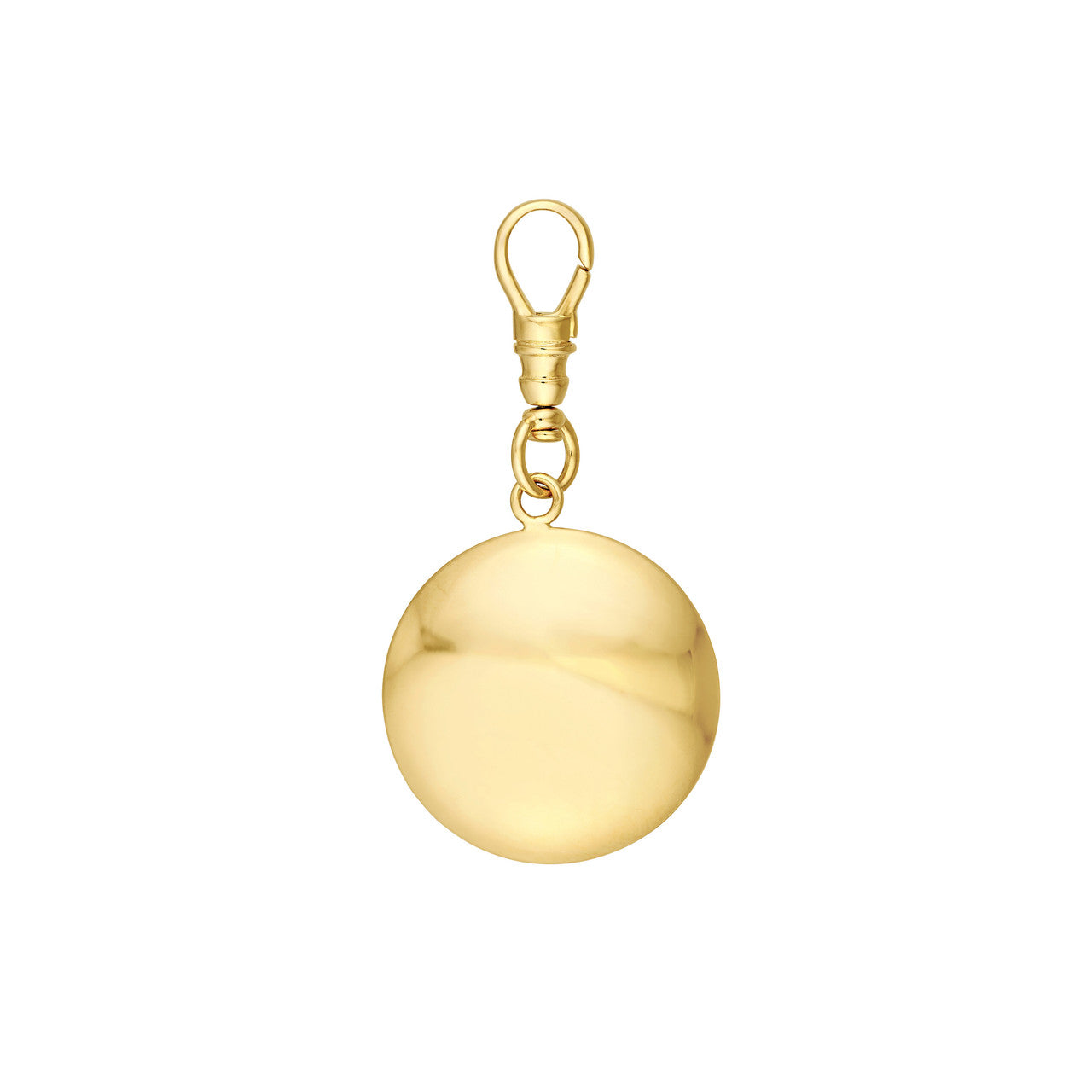 Puffy Disc Pendant 14K Yellow Gold