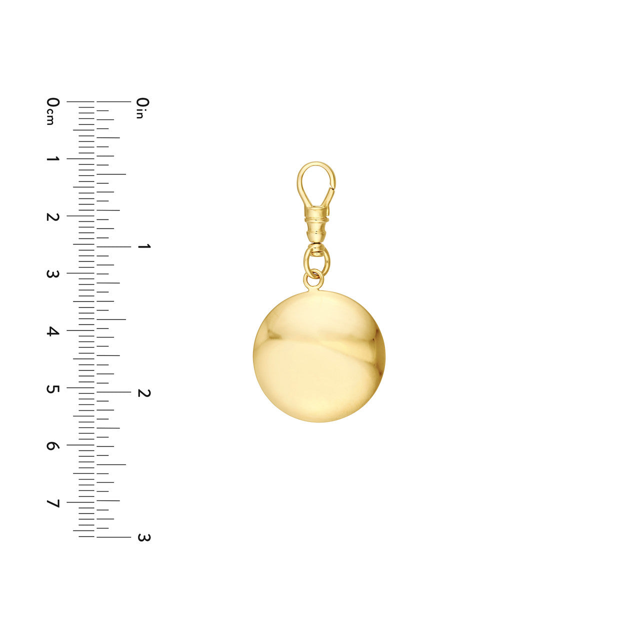 Puffy Disc Pendant 14K Yellow Gold