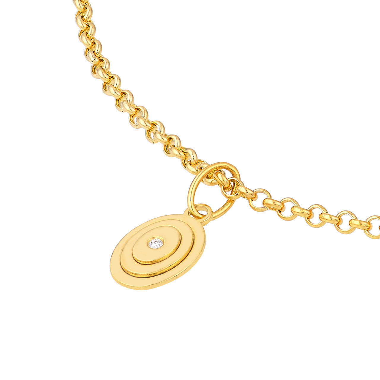 1.5pt Diamond Stacked Pendant 14K Yellow Gold