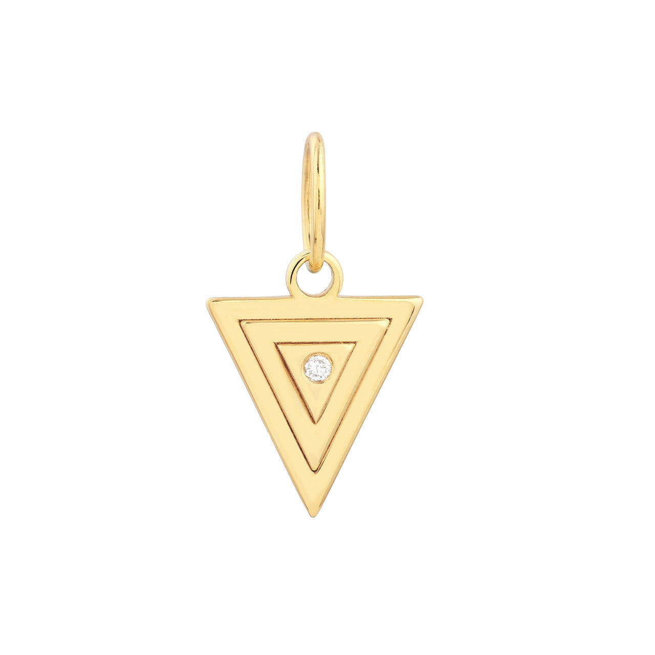 1.5pt Diamond Stacked Pendant 14K Yellow Gold