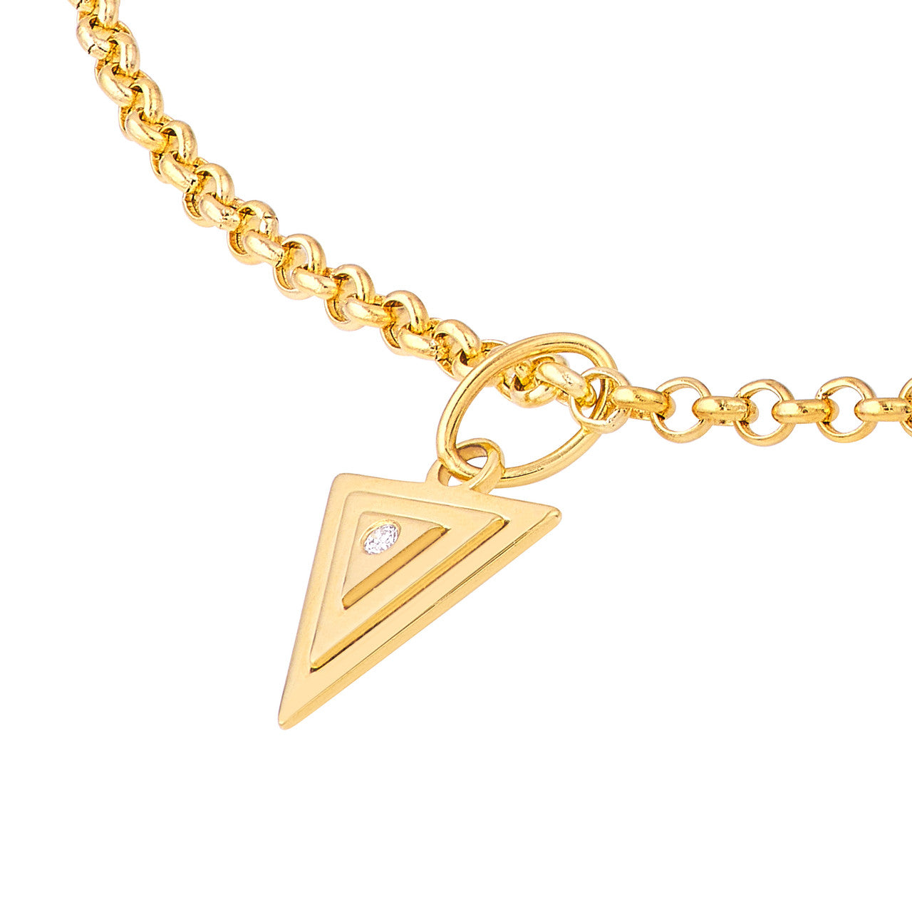 1.5pt Diamond Stacked Pendant 14K Yellow Gold