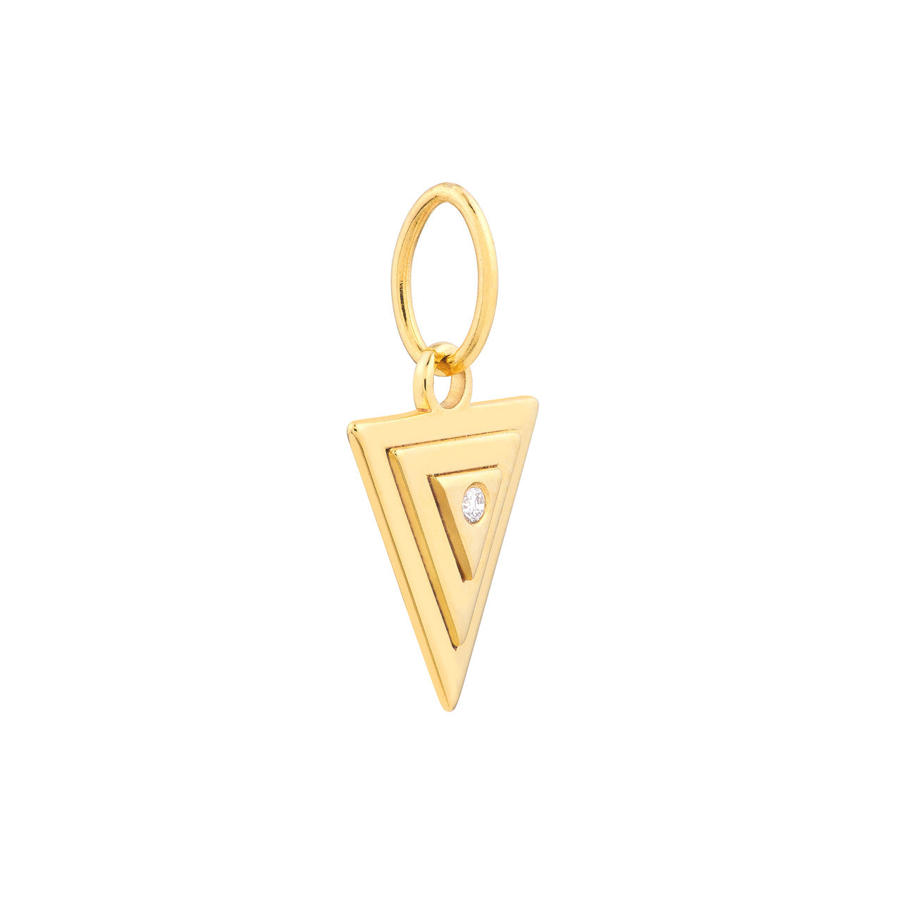 1.5pt Diamond Stacked Pendant 14K Yellow Gold