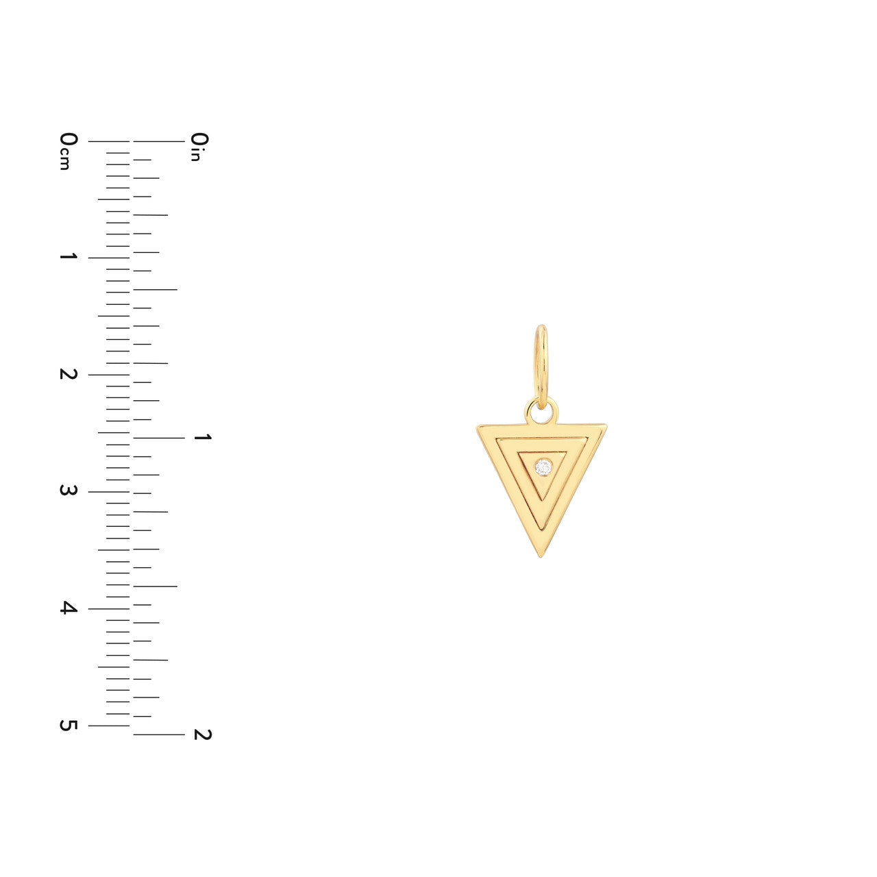 1.5pt Diamond Stacked Pendant 14K Yellow Gold