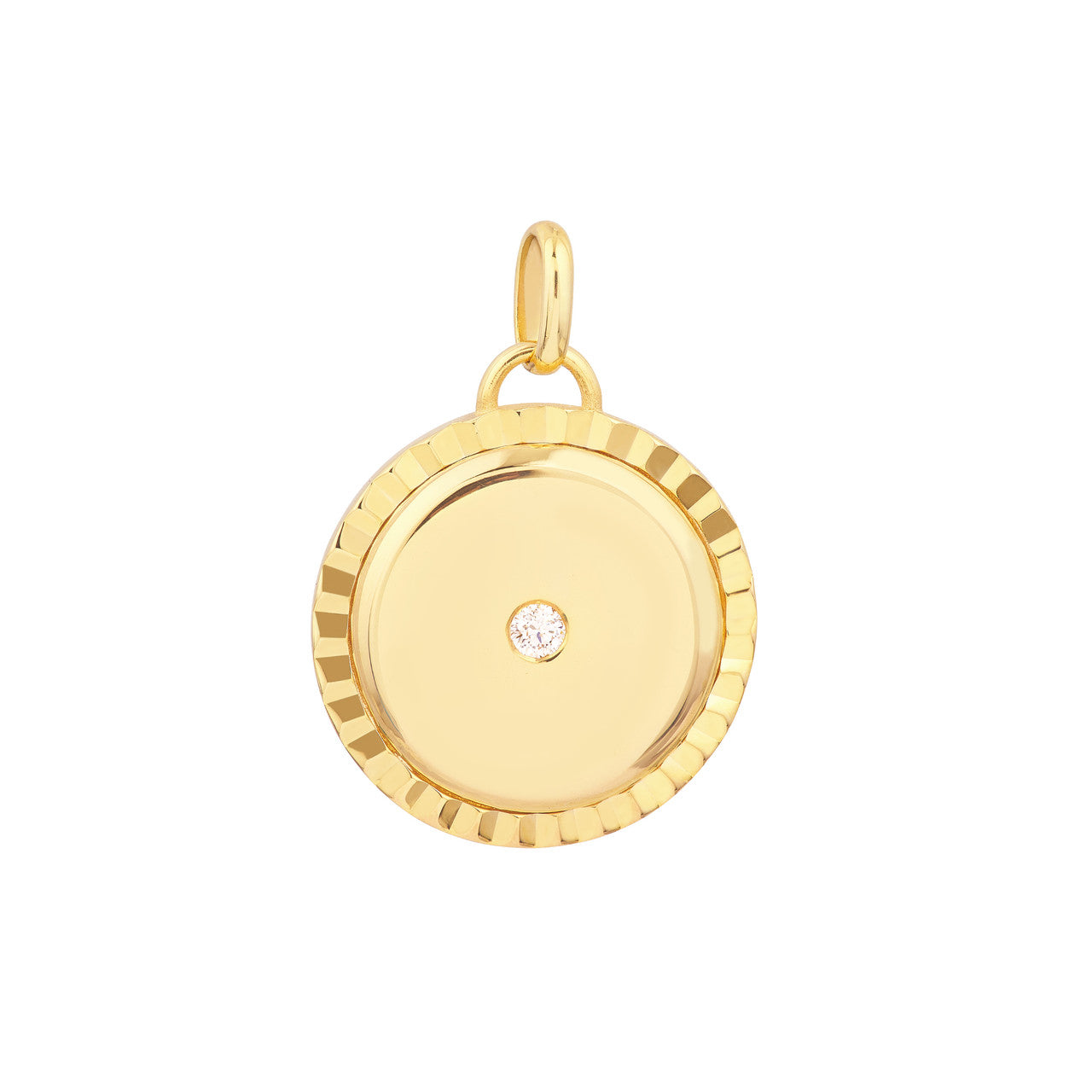 1/20tcw Diamond Round Pendant in 14K Yellow Gold