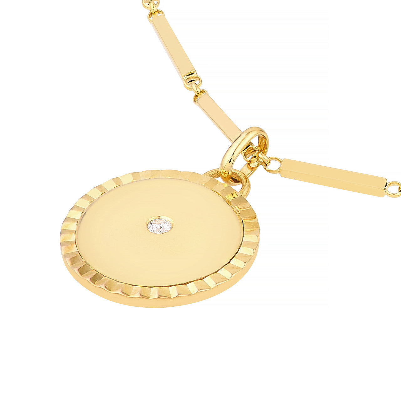 1/20tcw Diamond Round Pendant in 14K Yellow Gold