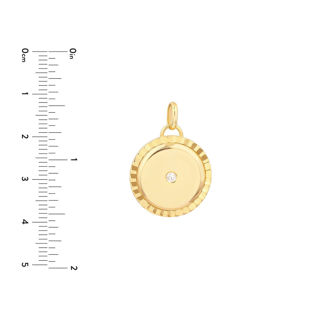 1/20tcw Diamond Round Pendant in 14K Yellow Gold