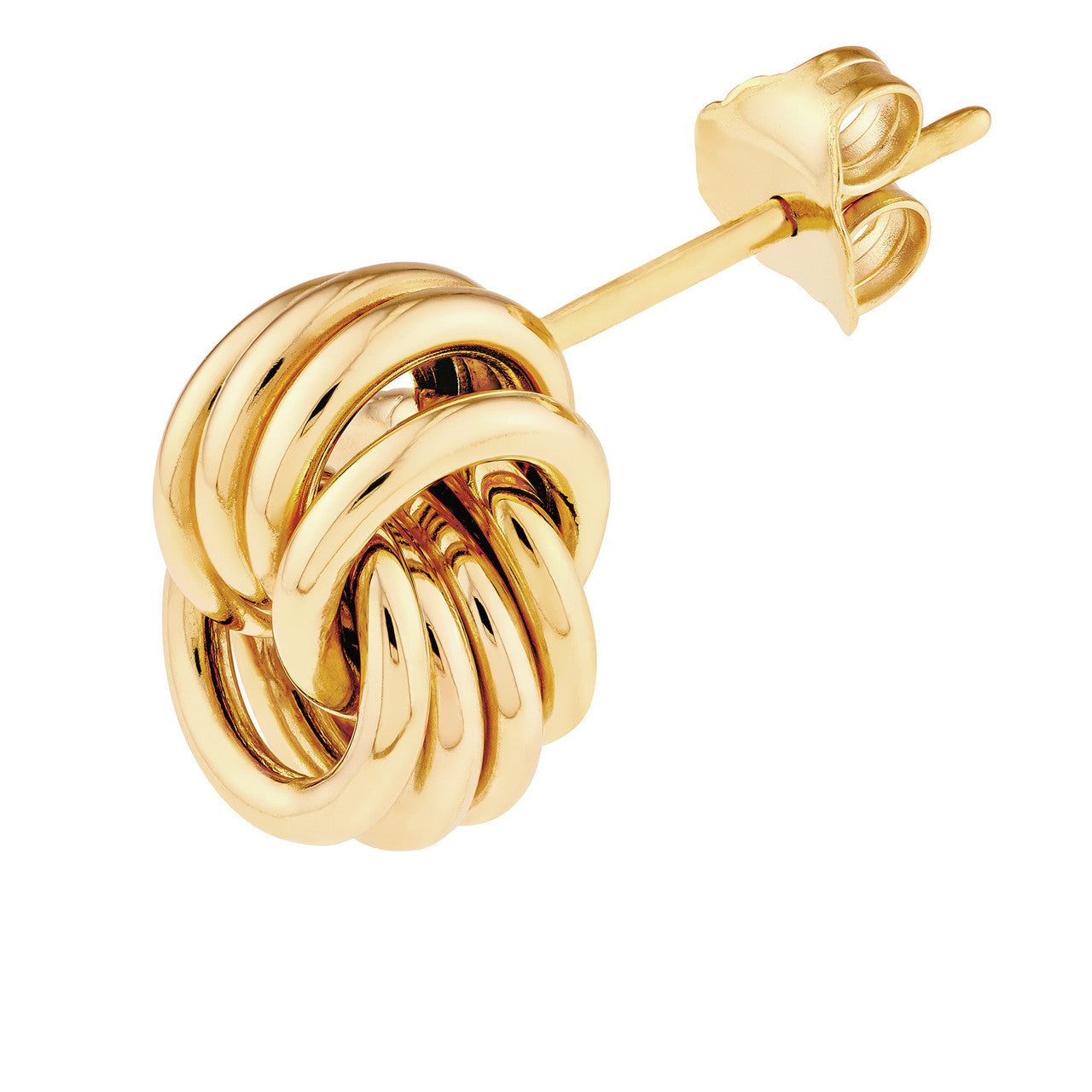 Love Knot Dangle Earrings 14K Yellow Gold