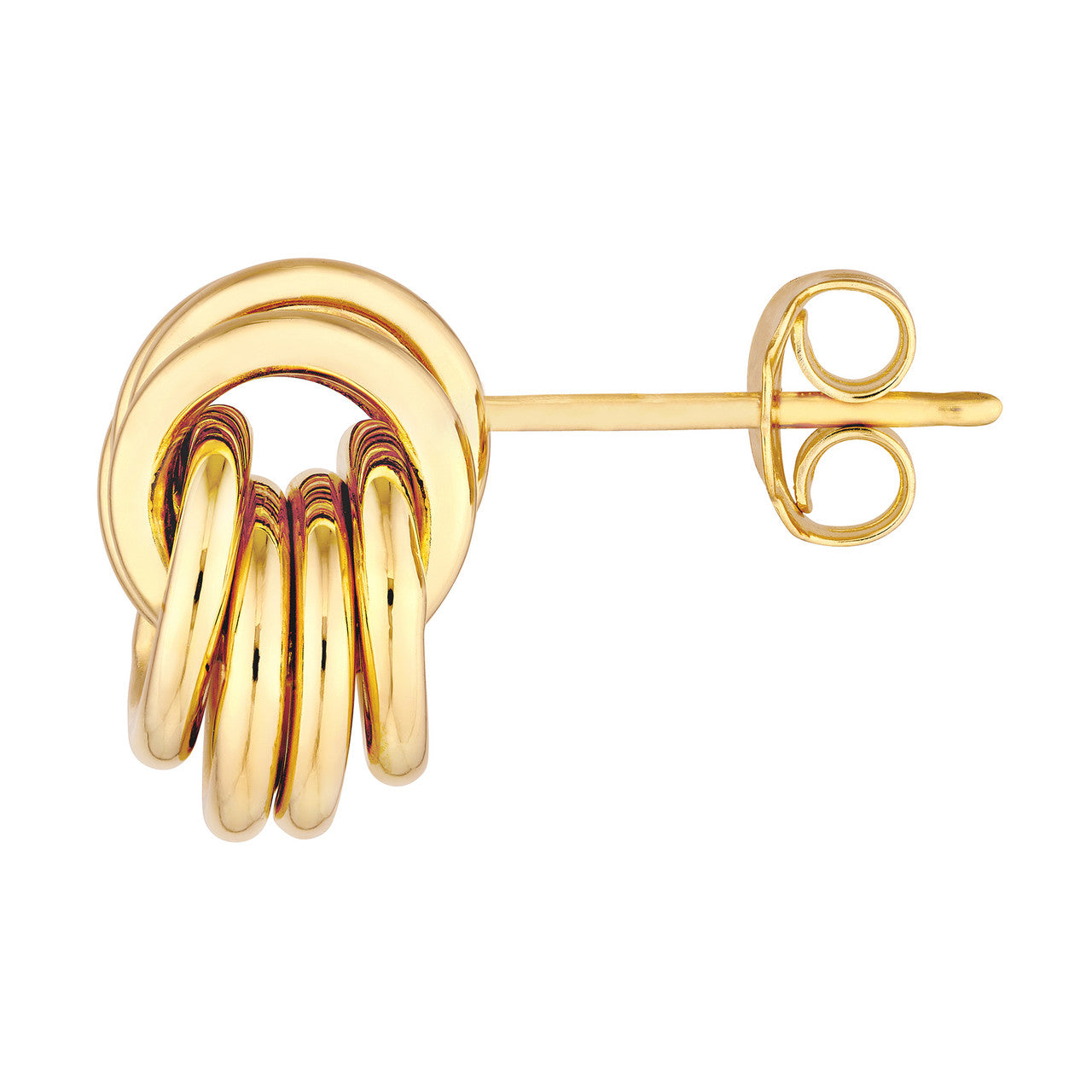 Love Knot Dangle Earrings 14K Yellow Gold