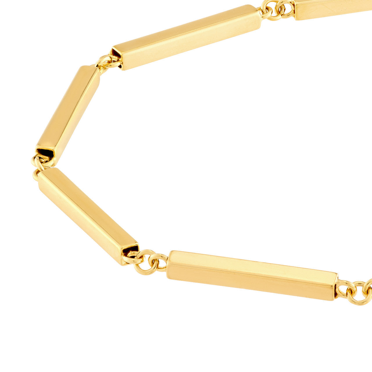 Bar Station Adjustable Bracelet 14K Yellow Gold