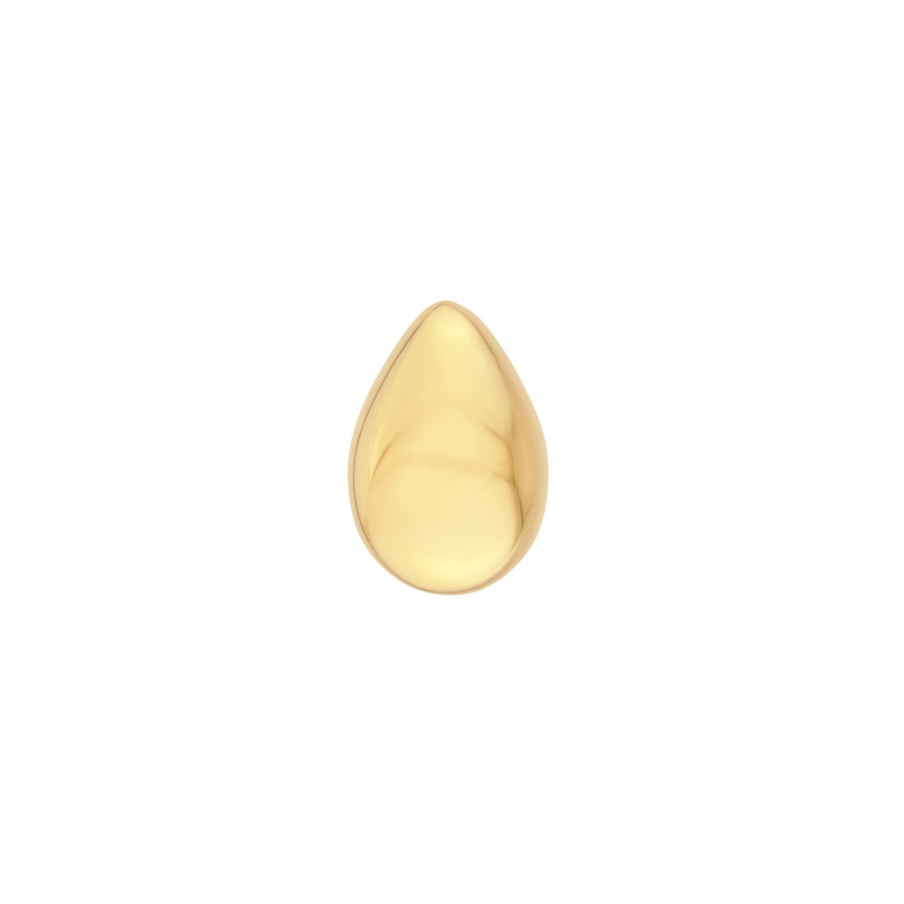 Puffy Teardrop Stud Earrings 14K Yellow Gold