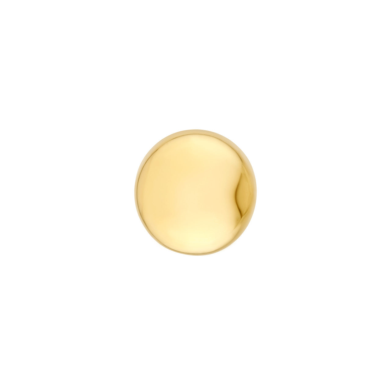 Puffy Round Stud Earrings 14K Yellow Gold