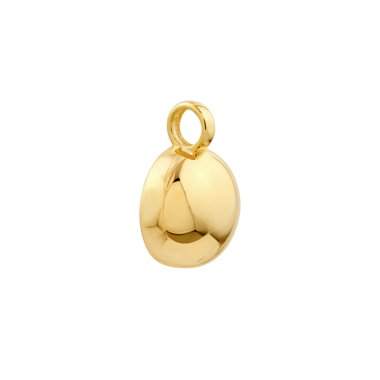 Puffy Round Pendant 14K Yellow Gold