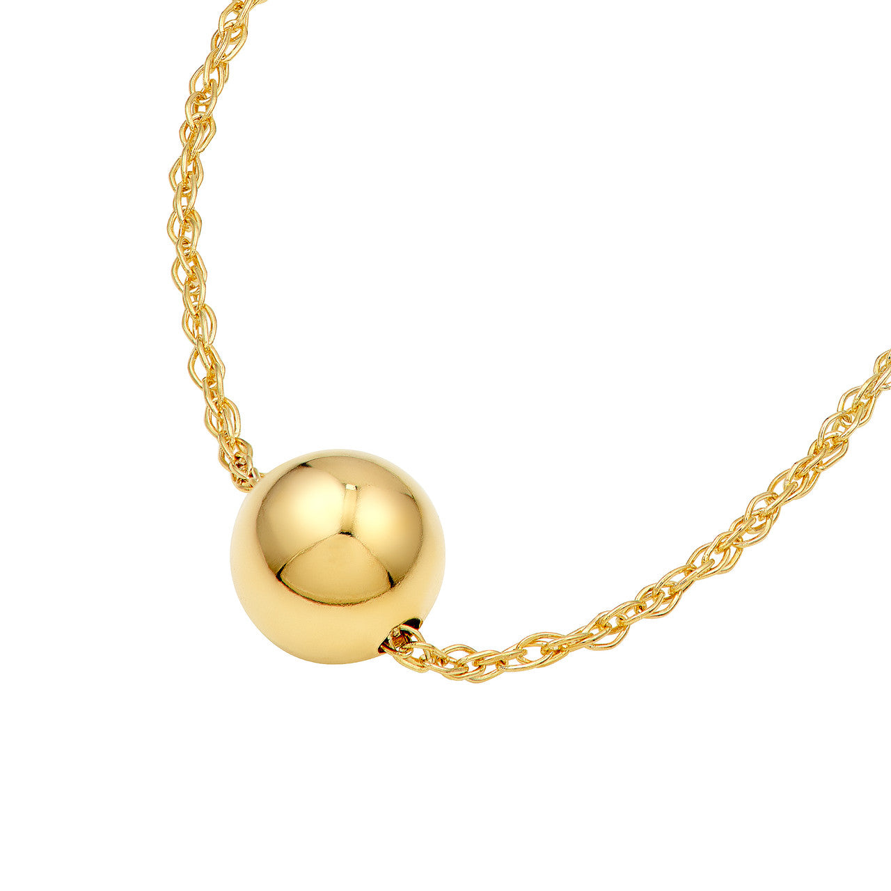 Puffy Necklace 14K Yellow Gold