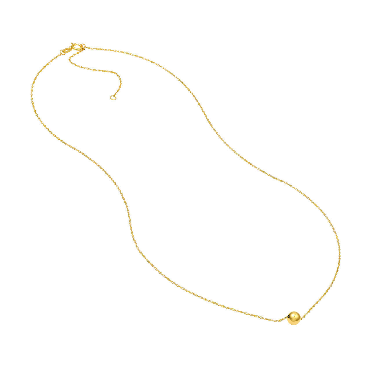 Puffy Necklace 14K Yellow Gold