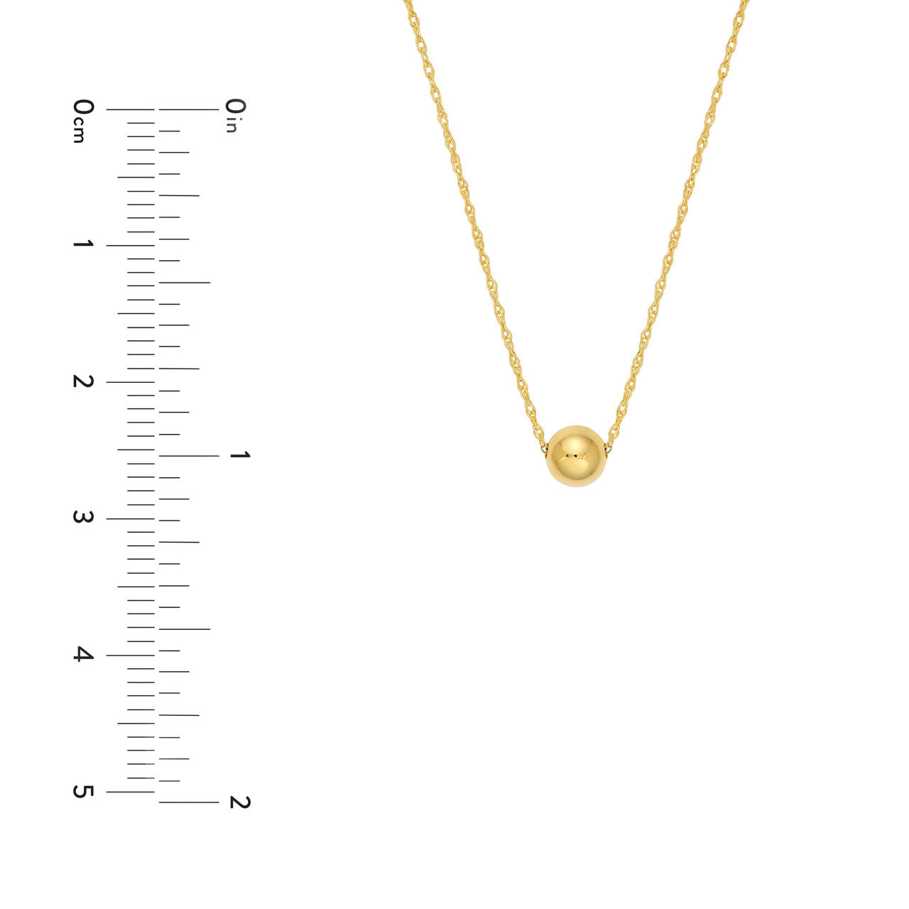 Puffy Necklace 14K Yellow Gold