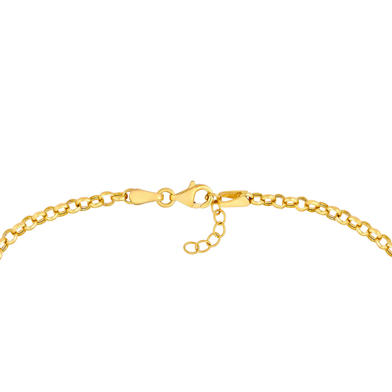 Hollow Teardrop Link Adjustable Bracelet 14K Yellow Gold
