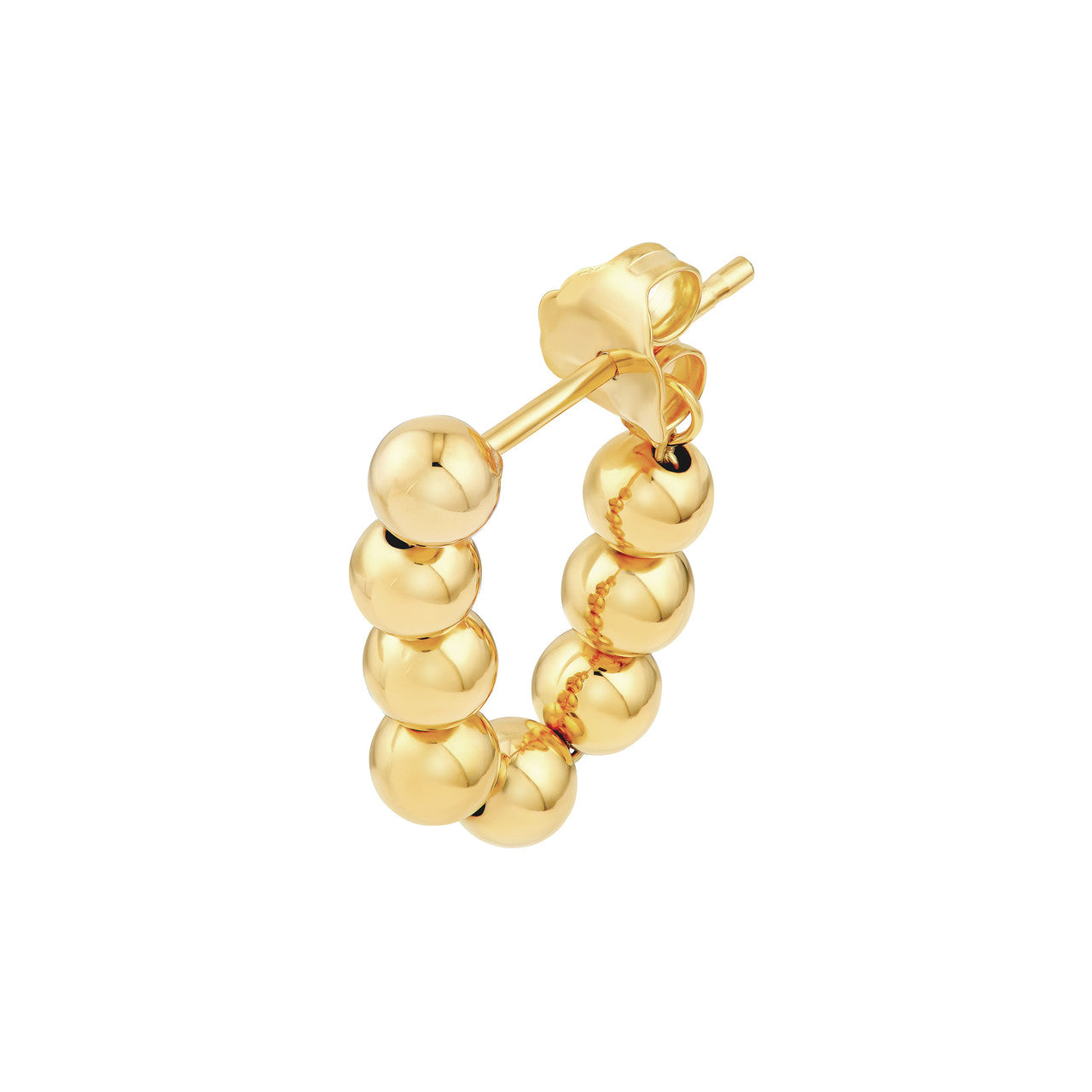 Front to Back Bead Earrings 14K Yellow Gold