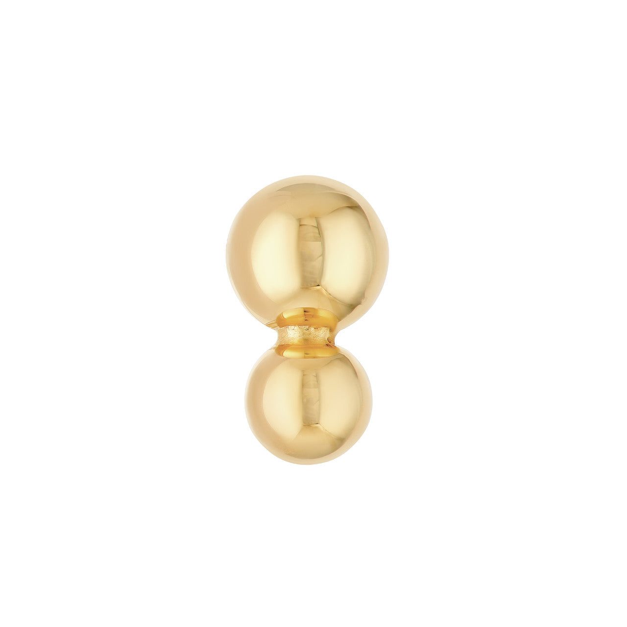 Double Bead Stud Earrings in 14K Yellow Gold