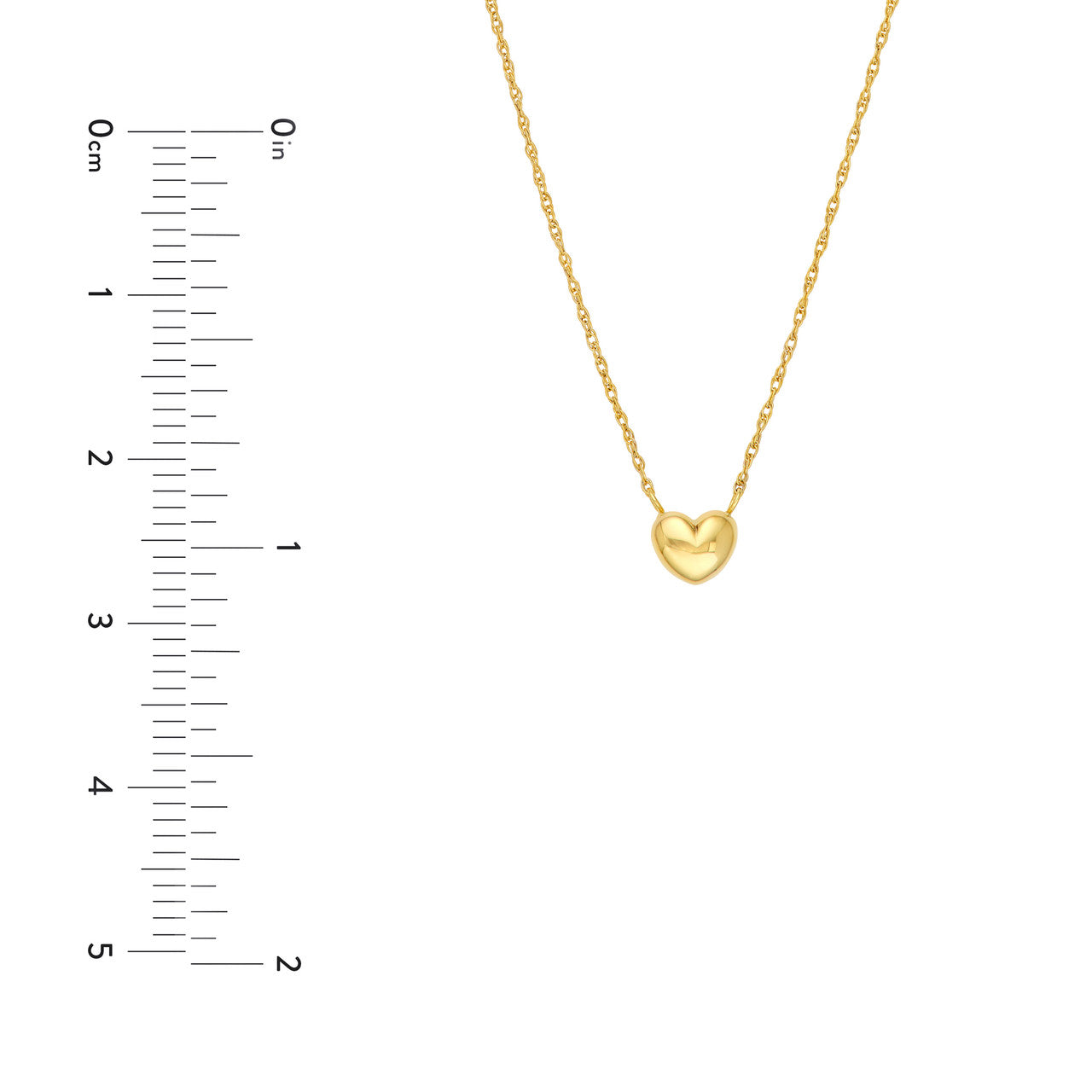 Puffy Necklace 14K Yellow Gold