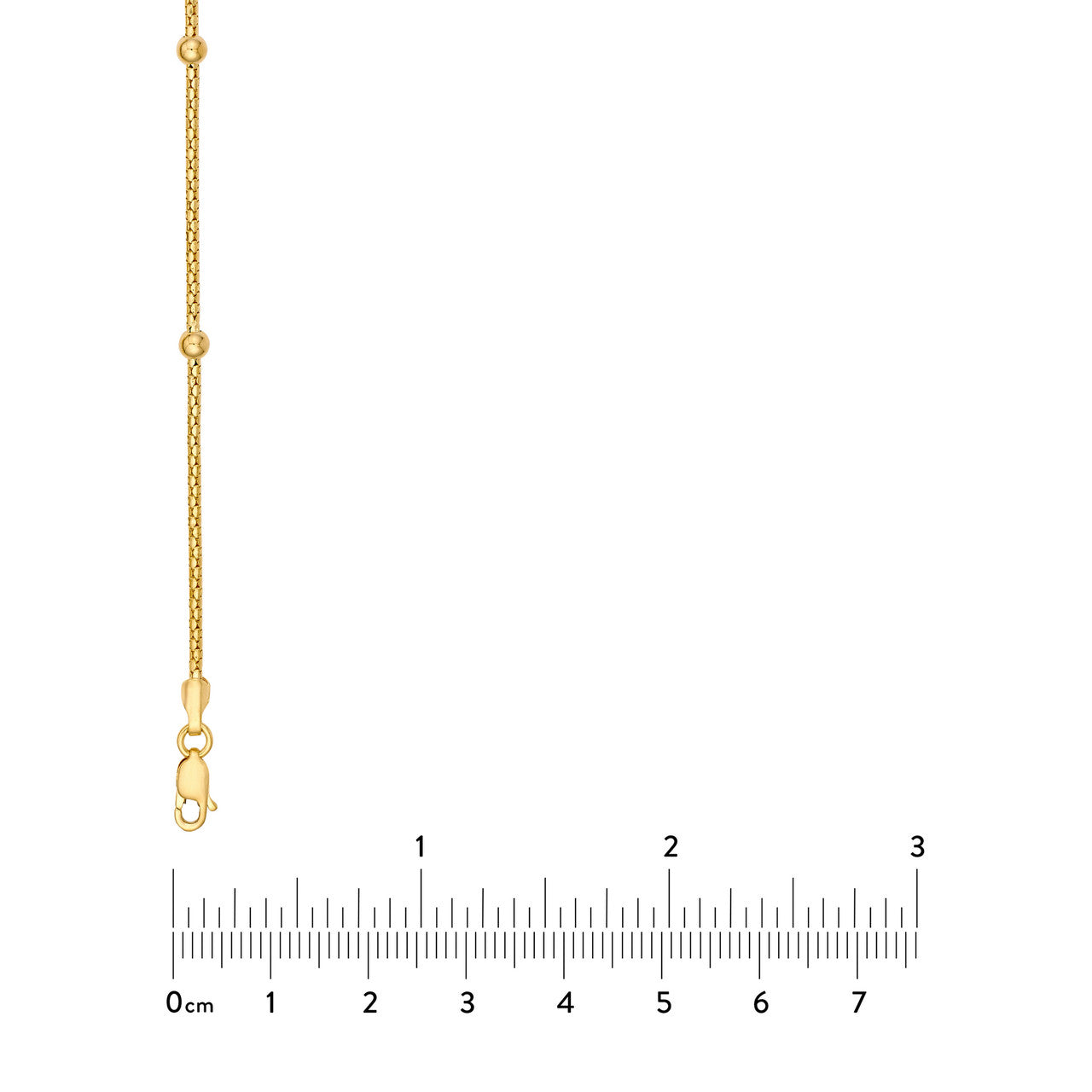 Diamond Cut Beaded Popcorn Chain 14K Yellow Gold