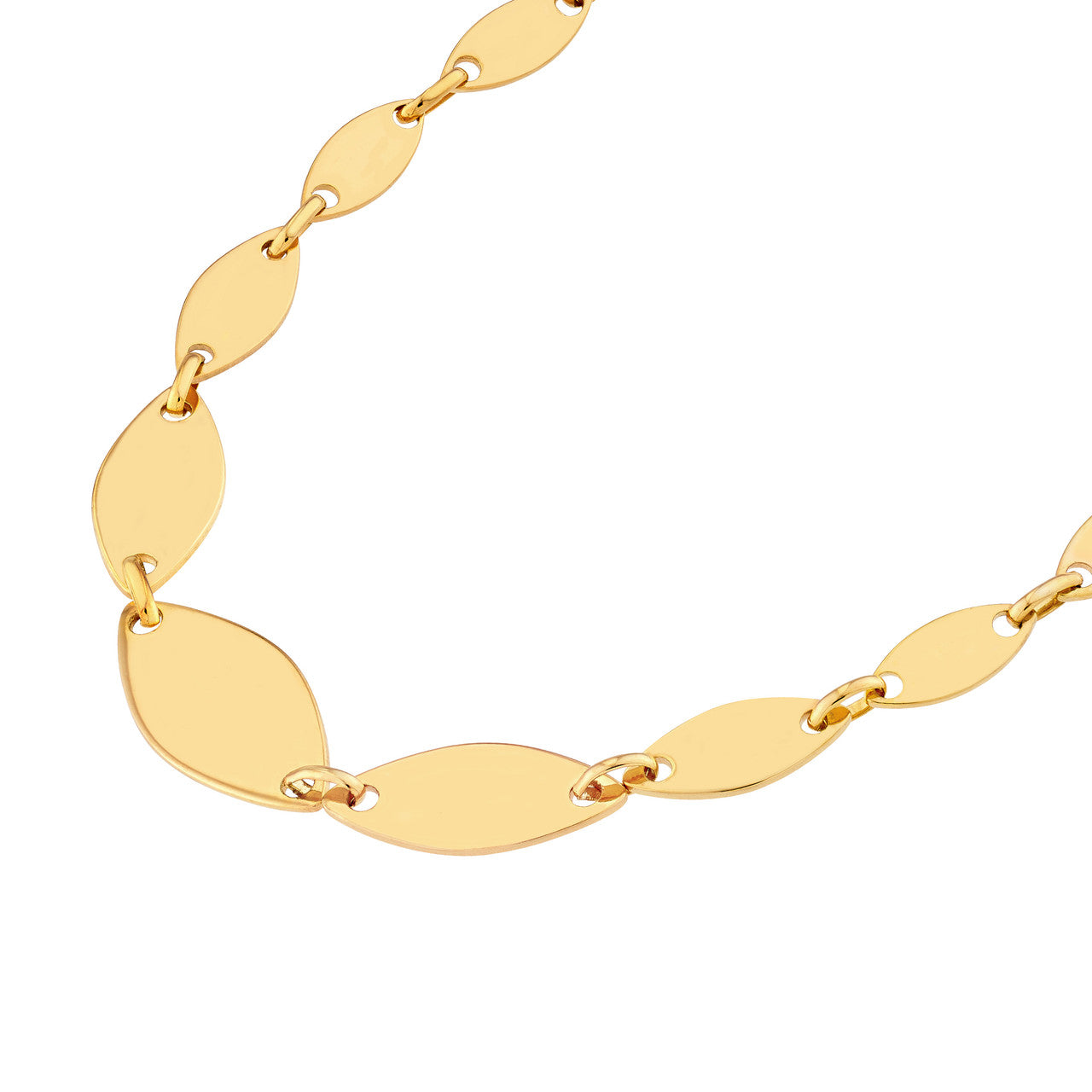 Graduated Oval Link Bracelet in 14K Yellow Gold