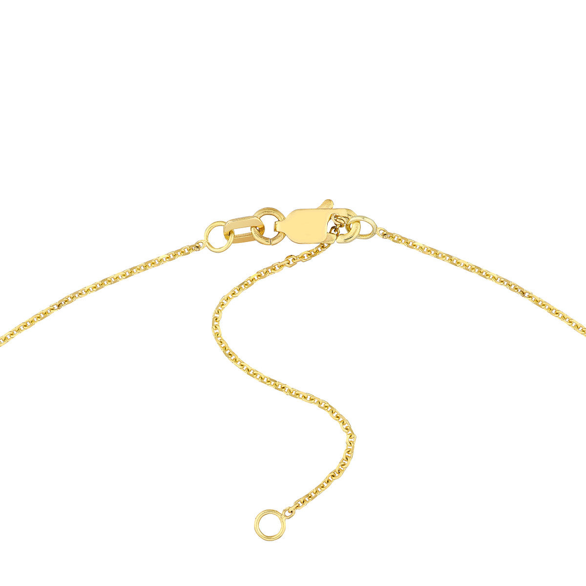 5mm Bubble Font Nameplate Necklace 14K Gold