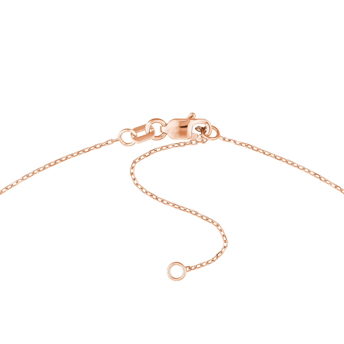 Script “F” Initial with Diamond Bezel Necklace 14K Gold