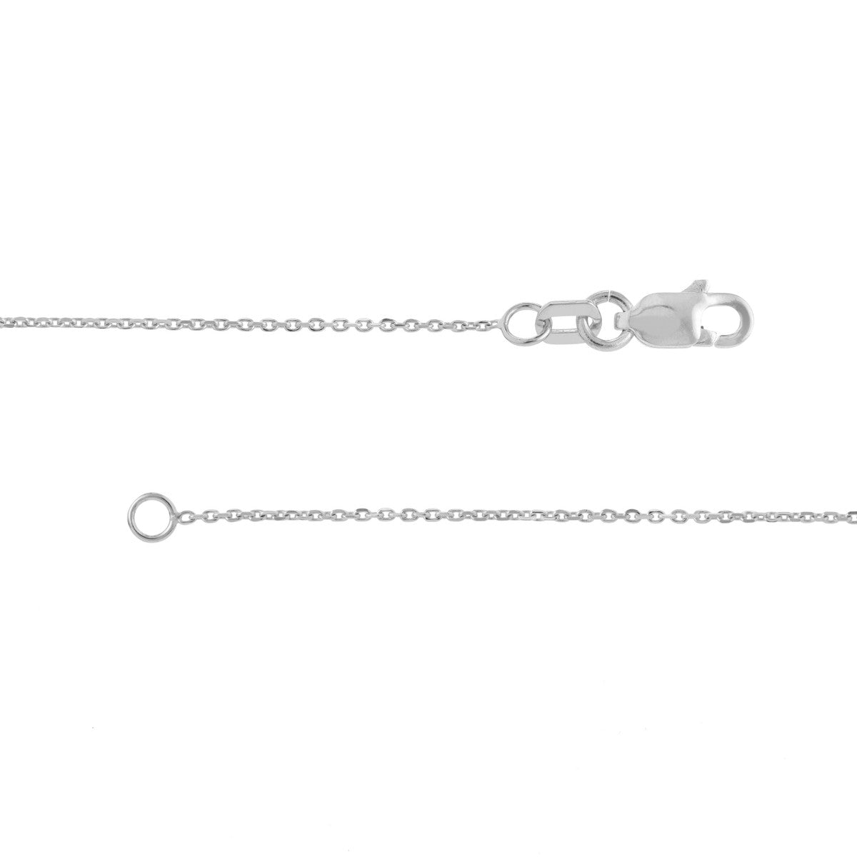 Script 'M' with Diamond Bezel Necklace 14K Gold