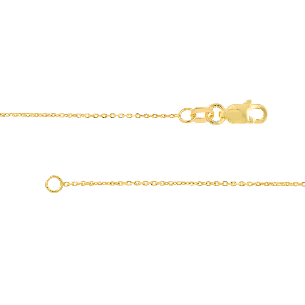 Script 'M' with Diamond Bezel Necklace 14K Gold