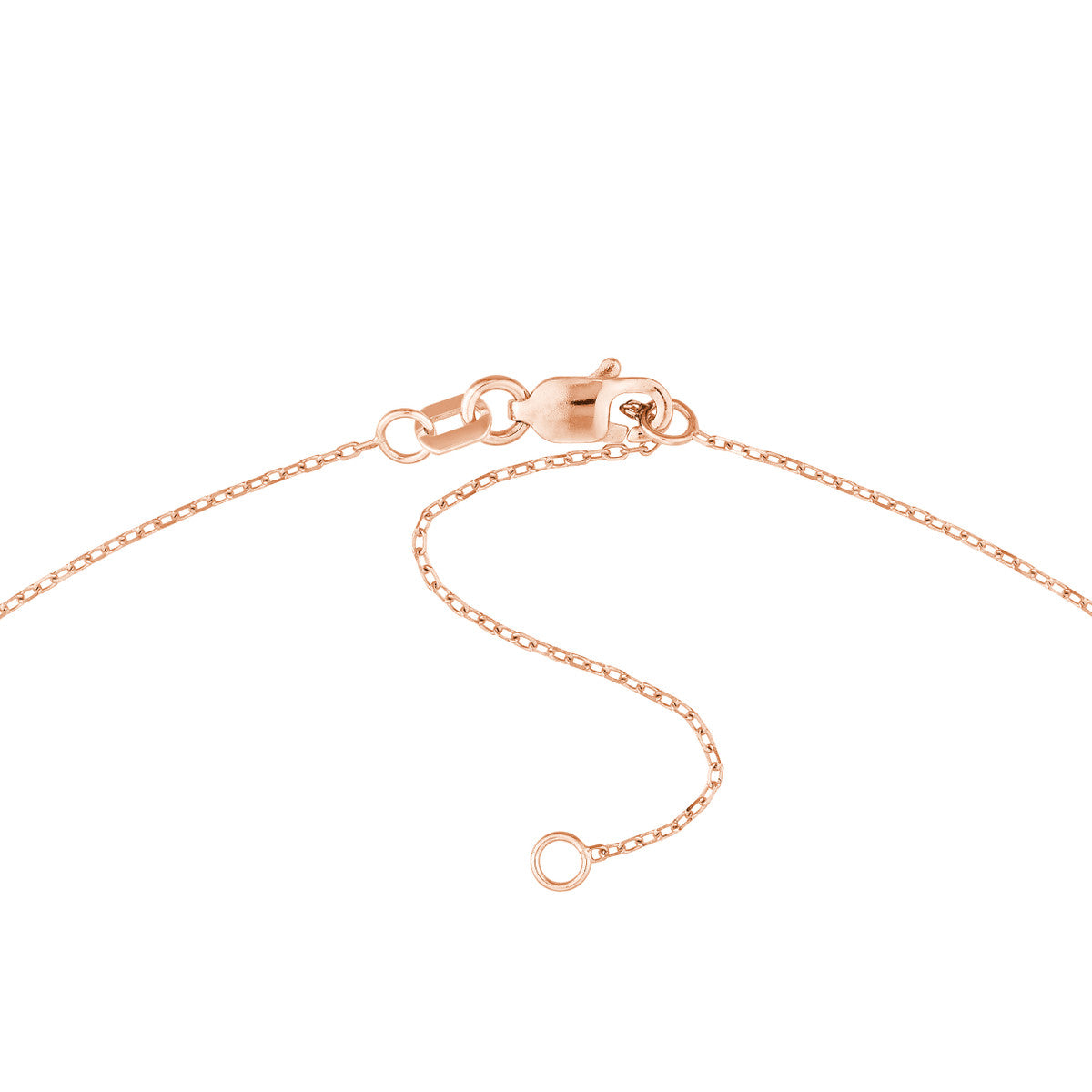 Script 'P' with Diamond Bezel Necklace 14K Gold