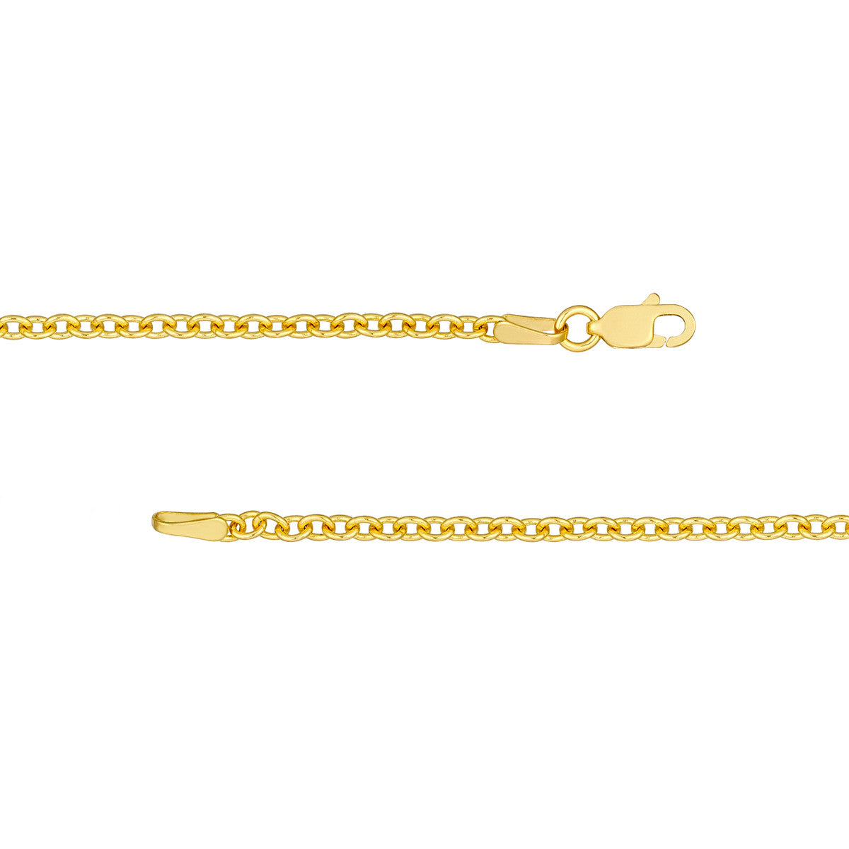 2.50mm Open Cable Chain 14K Yellow Gold