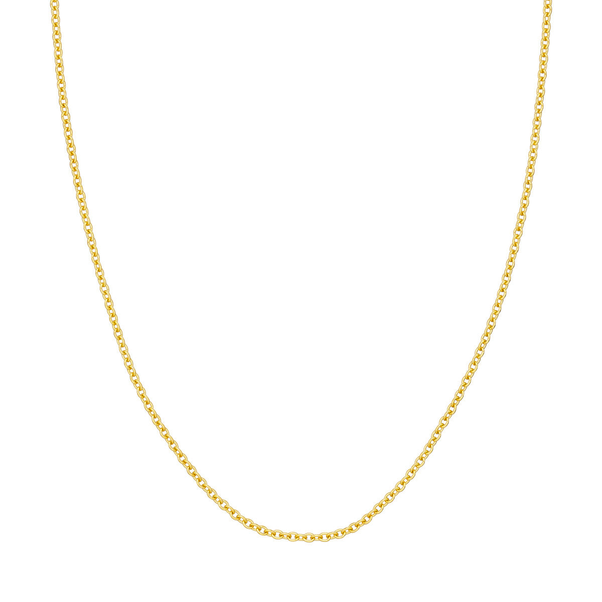 2.50mm Open Cable Chain 14K Yellow Gold
