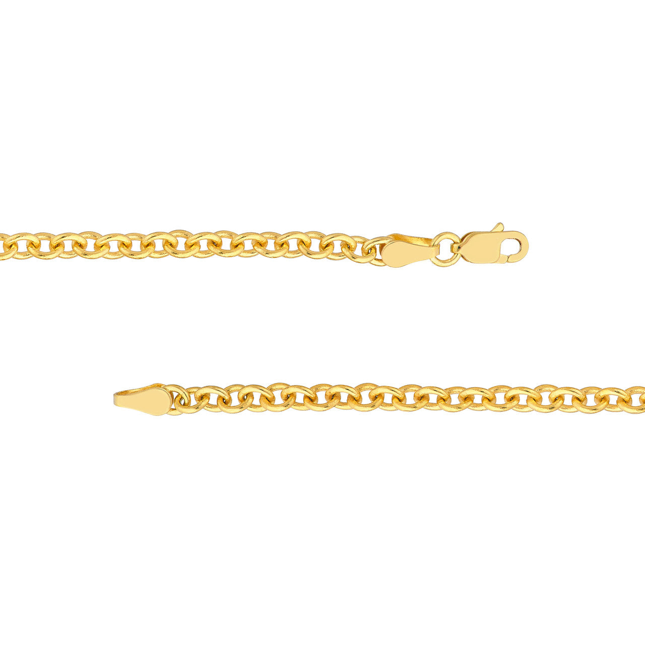 3.30mm Open Cable Chain 14K Yellow Gold