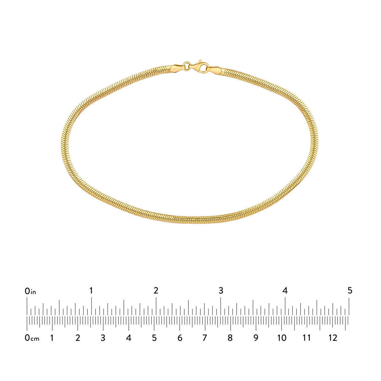 Snake Anklet in 14K Yellow Gold