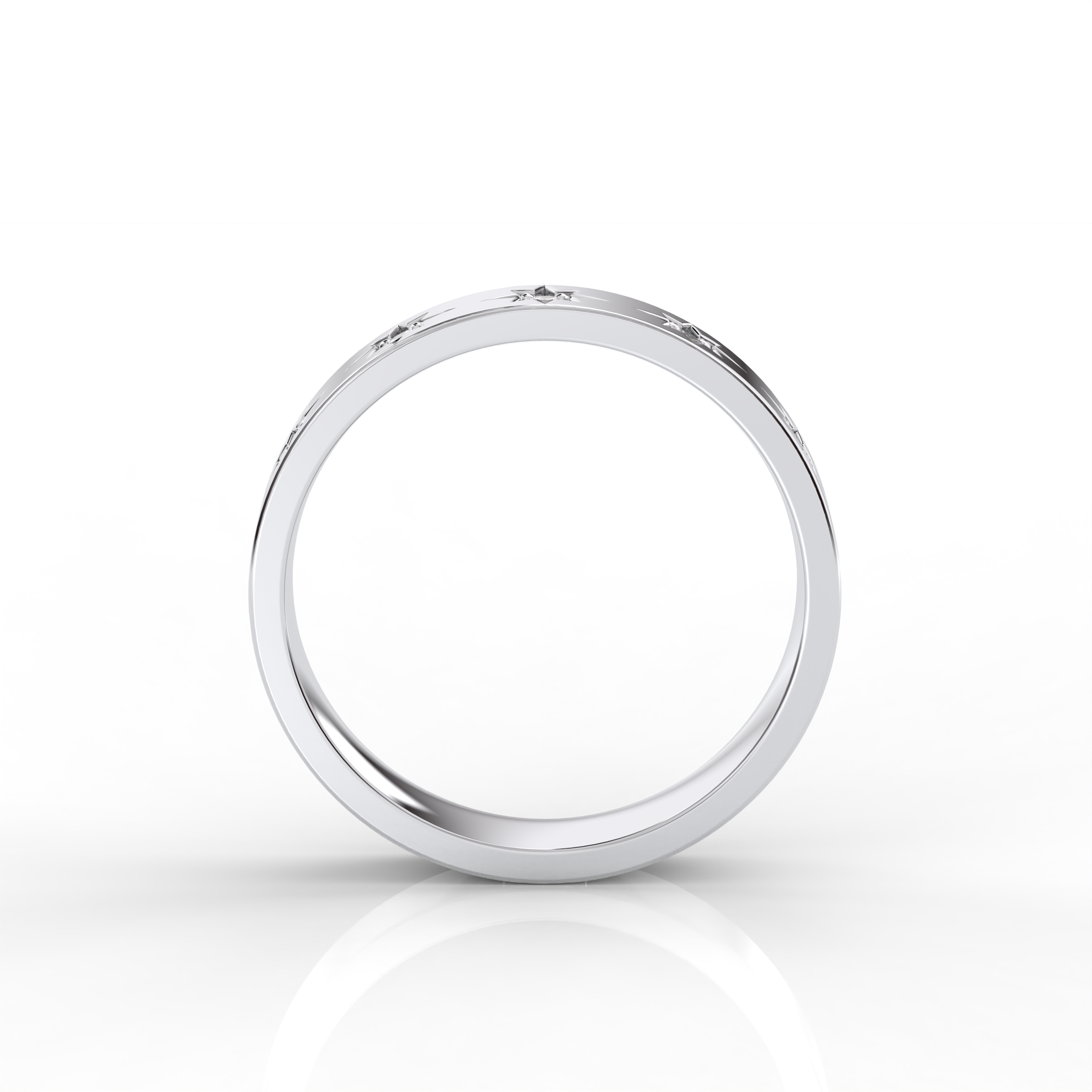 The Cecilia Round Brilliant Cut Star Design Natural Diamond Ring