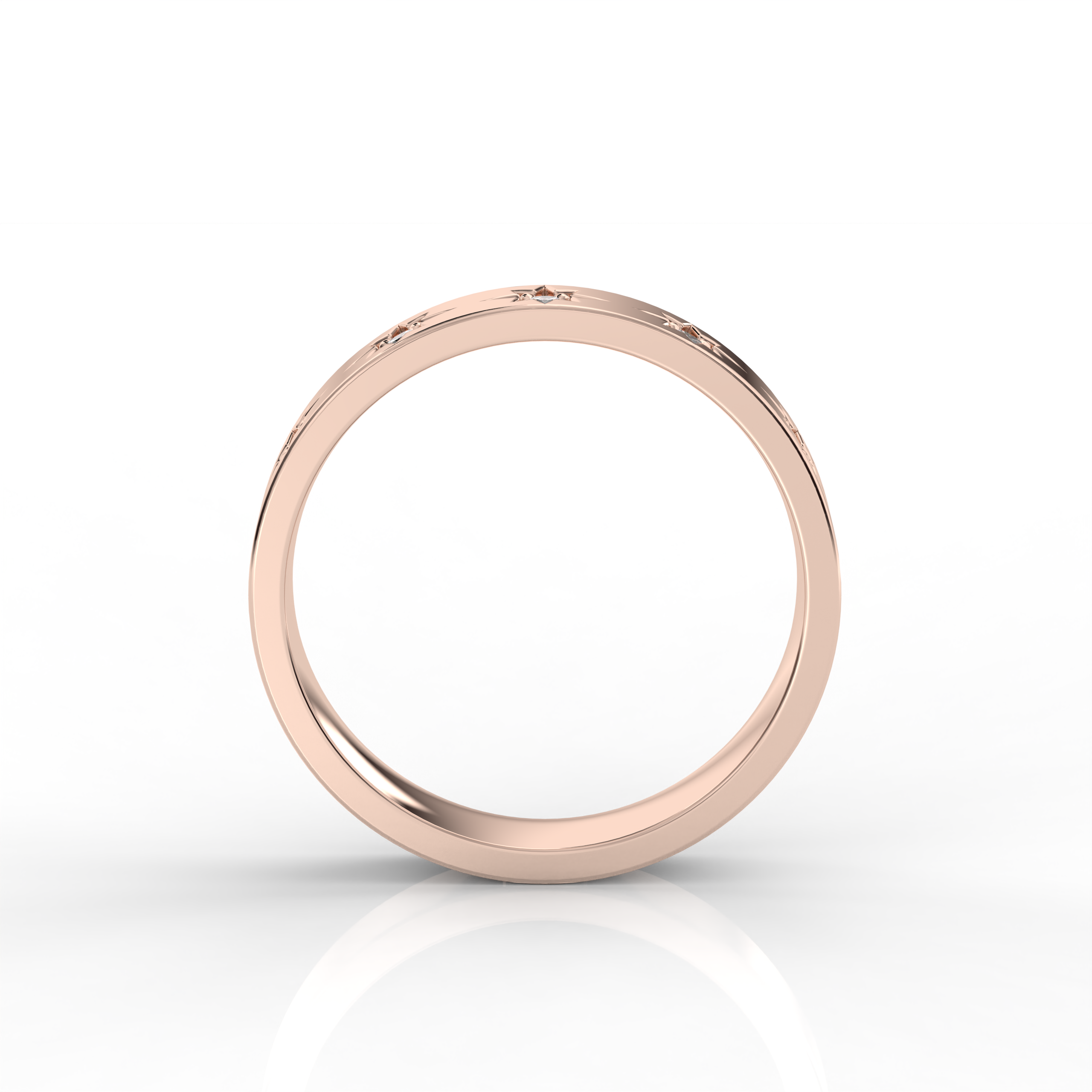 The Cecilia Round Brilliant Cut Star Design Natural Diamond Ring