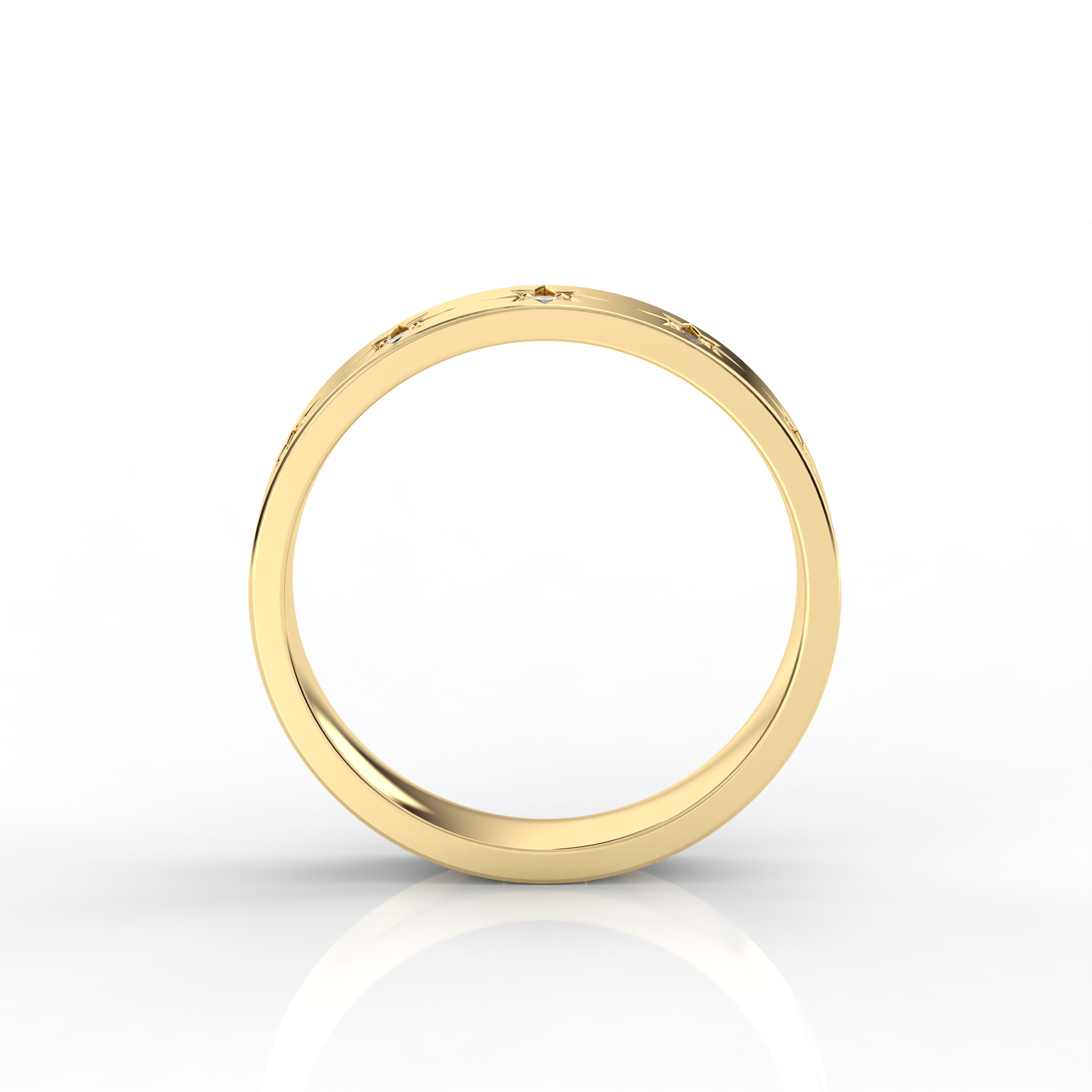 The Cecilia Round Brilliant Cut Star Design Natural Diamond Ring