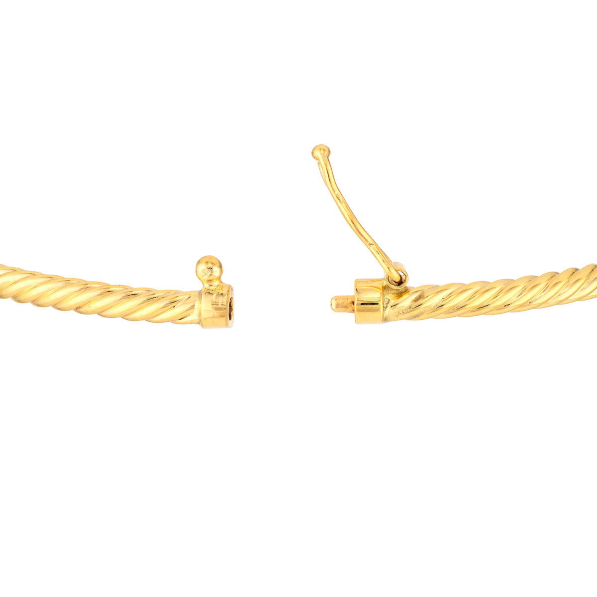 Twisted Tube Bangle 14K Yellow Gold
