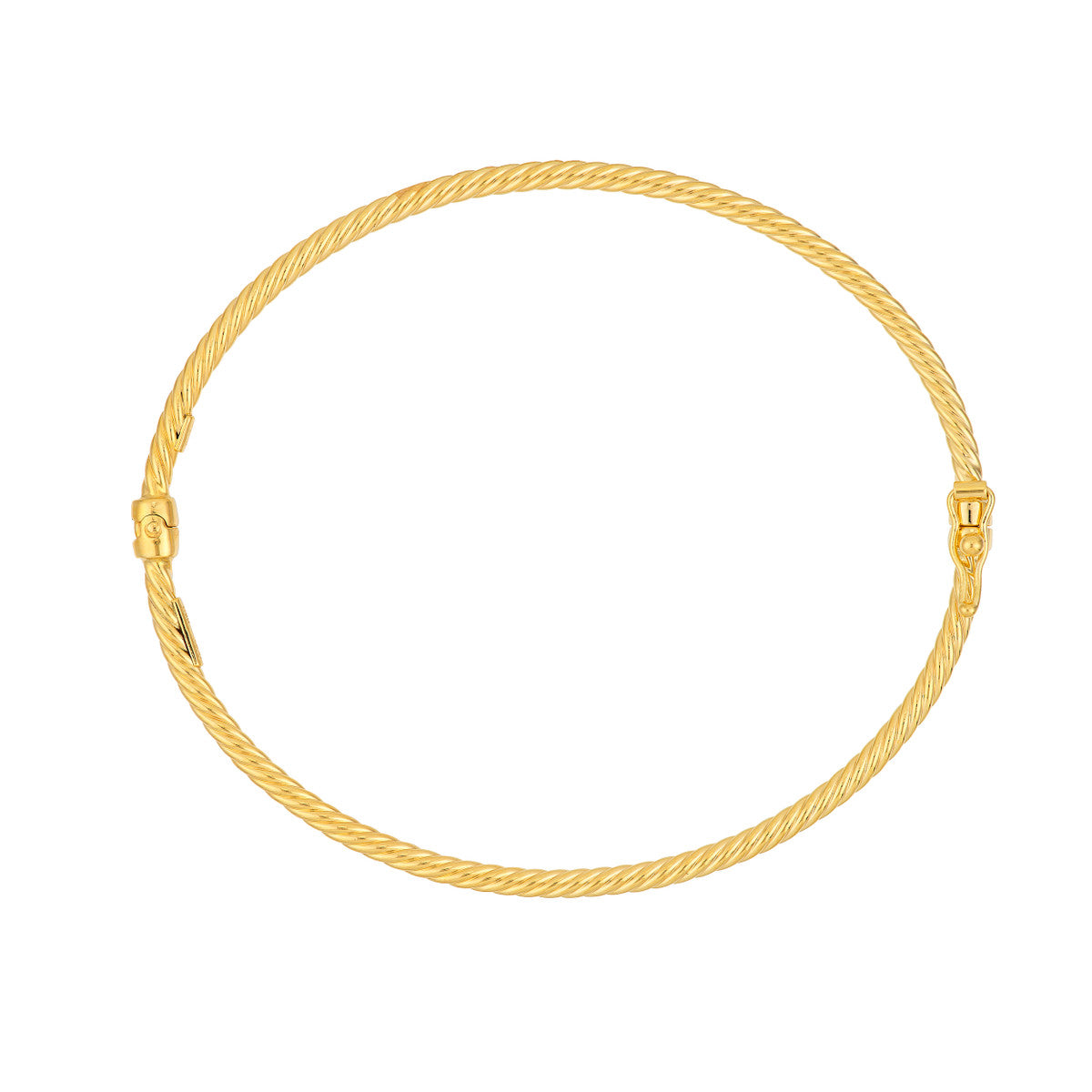 Twisted Tube Bangle 14K Yellow Gold