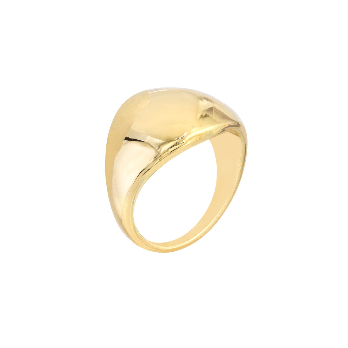 Graduated Multishape Dome Signet Ring 14K Yellow Gold