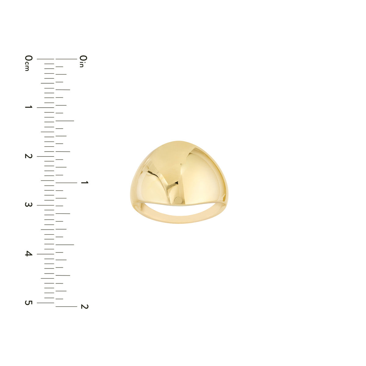 Graduated Multishape Dome Signet Ring 14K Yellow Gold