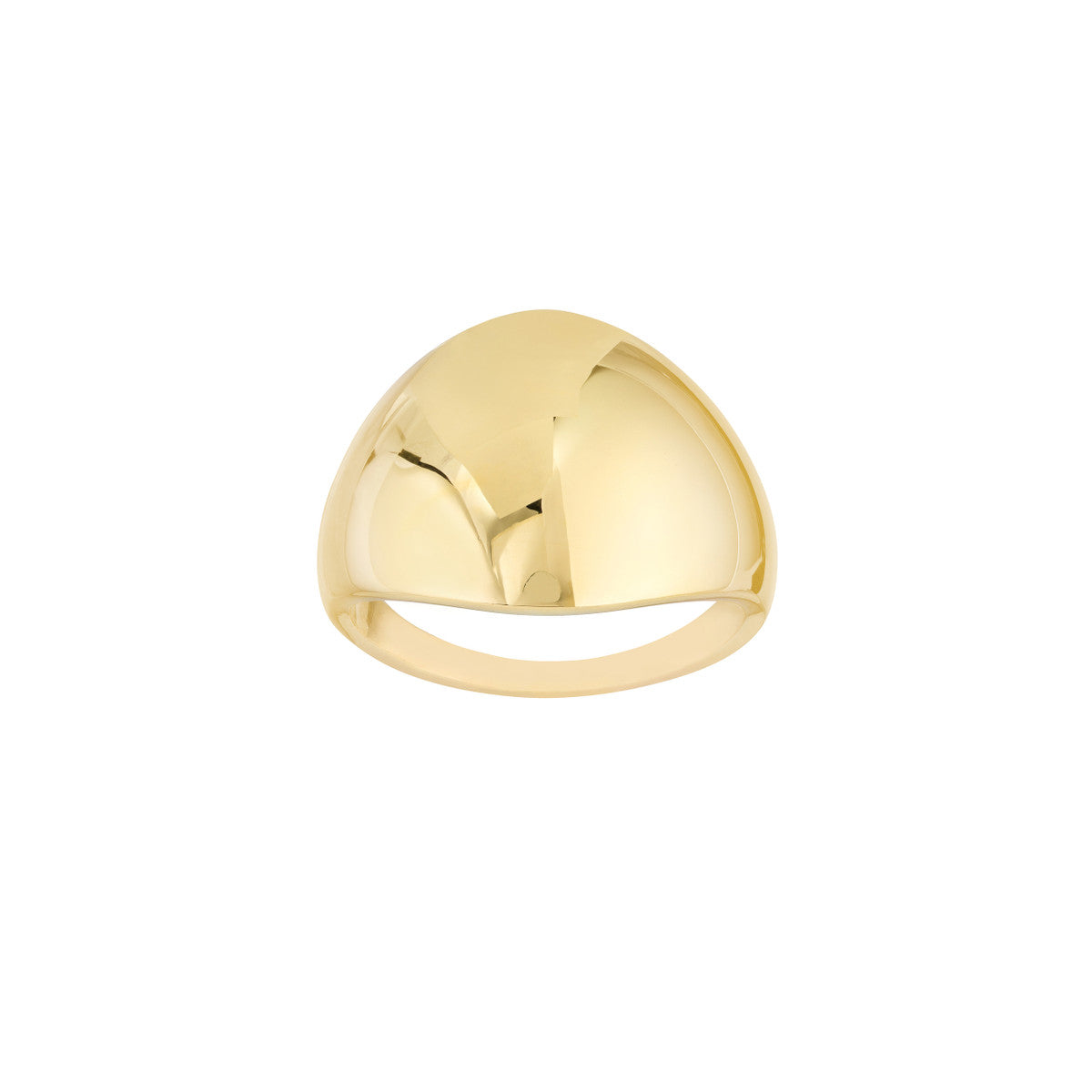 Graduated Multishape Dome Signet Ring 14K Yellow Gold